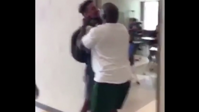High School Teacher Chokes A Student In The Hallway!