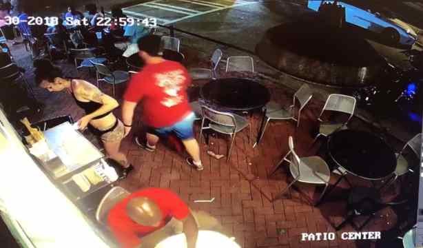 Disrespectful: Waitress Takes Pervert Down For Grabbing Her Azz!