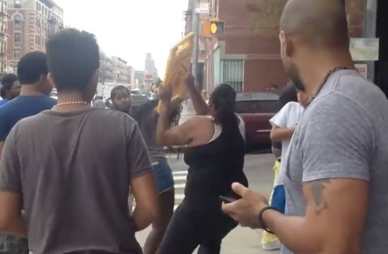 Girl Gets Beat Down After Pulling Up To Dunkin' Donuts Talking Smack To A Worker! [Rewind Clip]