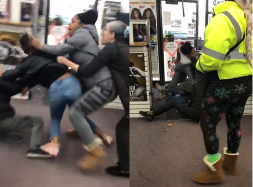 All This Over $5: 7 Month Pregnant Teen Scraps With Beauty Store Owners In Wisconsin After They Accused Her Of Stealing!