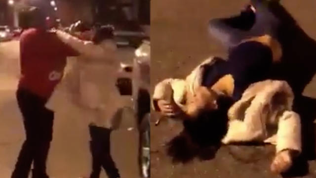 Sheesh: Side Chick Gets Knocked Out And Head Stomped After Pulling Up Unannounced!