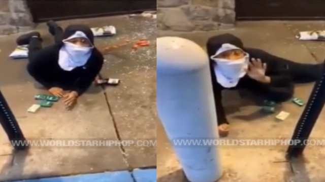 Had Him Shook: Store Owner Holds A Rioter At Gun Point For Robbing His Store & Breaking His Windows!