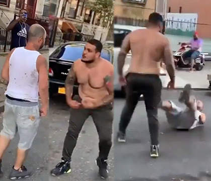 Down Goes Frazier: Dude Gets His Jaw Rocked After Picking A Fight With The Wrong One!