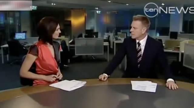 Violated That Man: News Anchor Sends A Low Blow Sub To Her Co-Worker!