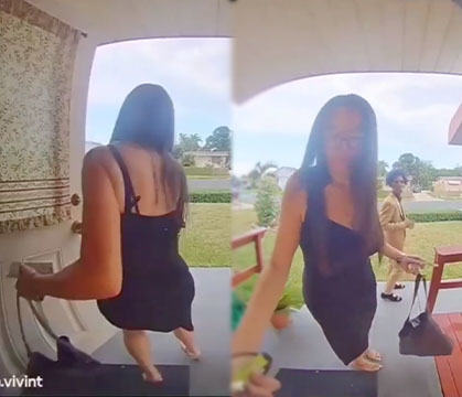 They Definitely Telling Her Husband: Women Gets Caught Leaving The Crib With Her Sneaky Link When This Happened!