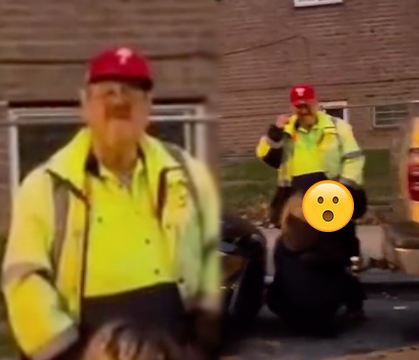 No Shame In His Game: Philly Crossing Guard Gets Caught In 4K Getting That Guak Guak 3000 In Broad Daylight!