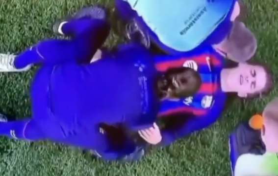 Very Sus: Injured Soccer Player Looks Like He Was Getting Cracked Missionary Style By Trainer