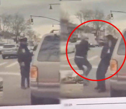 That Right Hook Though: New York City Traffic Cop Gets His Jaw Rocked While Writing A Ticket!