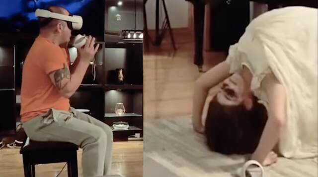 He's Gonna Have Nightmares: Girl Scares The Bejesus Out Of Her Dad Who Was Wearing A VR Headset!