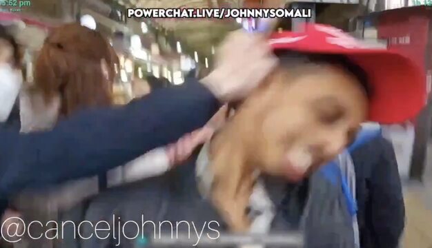Johnny Somali Gets Punched In The Head By Korean Man During Live Stream!